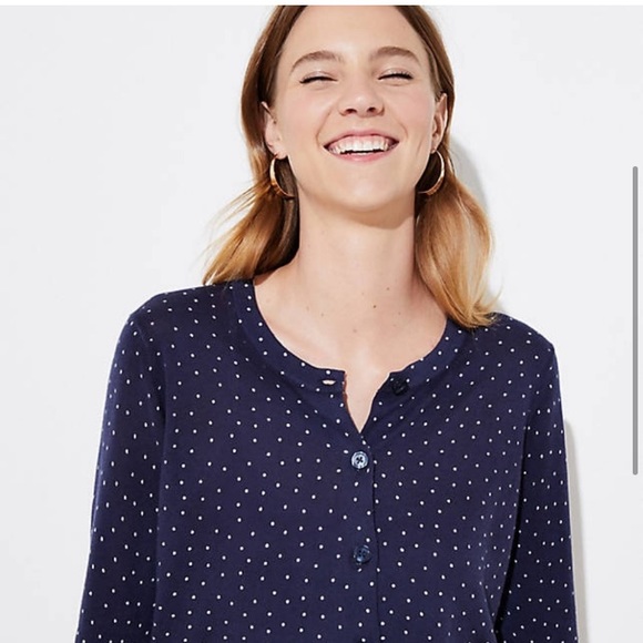 Loft dotted cardigan NWT - Picture 2 of 8